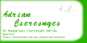 adrian cseresnyes business card