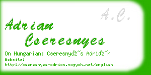 adrian cseresnyes business card